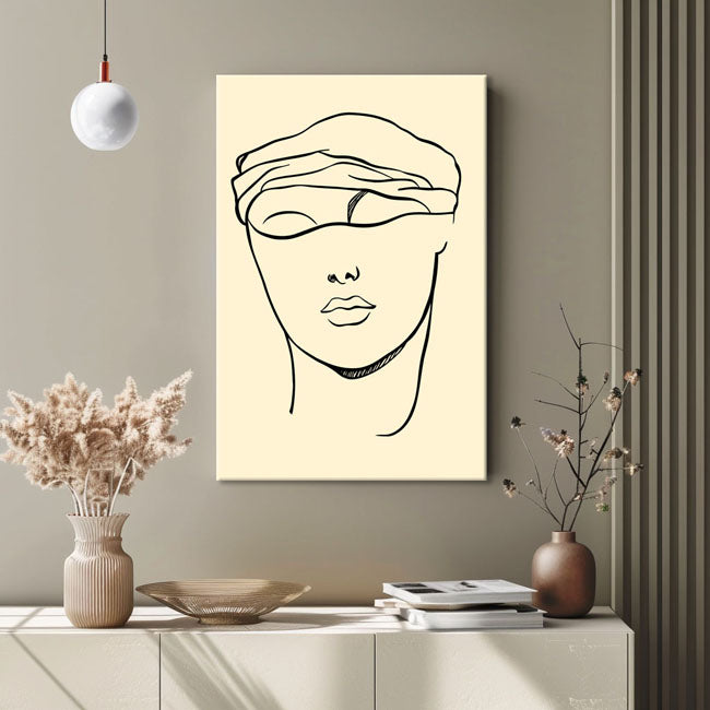 Painting by Numbers Art Abstract Painting Geometry Face I