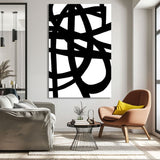 Painting by Numbers Art Abstract Painting Geometry Black Lines