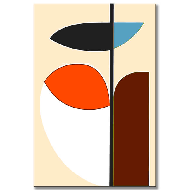 Painting by Numbers Art Abstract Painting Geometry Colored Shapes IV