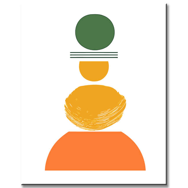 Painting by Numbers Art Abstract Painting Geometry Colored Shapes VIV