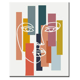 Painting by Numbers Art Abstract Painting Geometry Shapes and Face