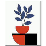 Painting by Numbers Art Abstract Painting Geometry Plant