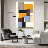 Painting by Numbers Art Abstract Painting Geometry Colored Rectangles I