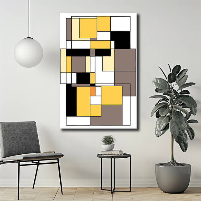 Painting by Numbers Abstract Art Geometry Rectangles I