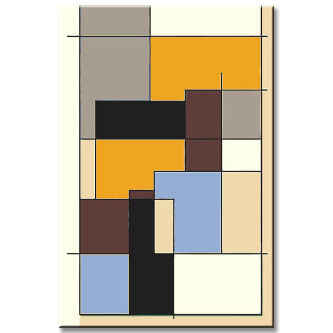 Painting by Numbers Art Abstract Painting Geometry Colored Rectangles I