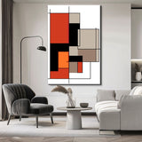 Painting by Numbers Art Abstract Painting Geometry Colored Rectangles III