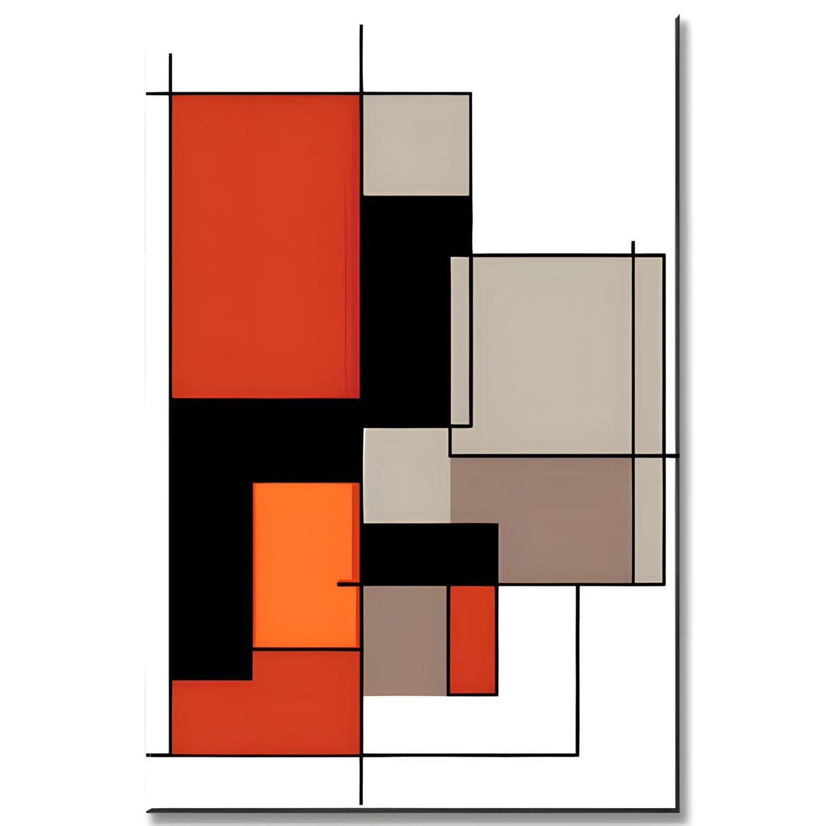 Painting by Numbers Art Abstract Painting Geometry Colored Rectangles III