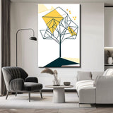 Paint by Numbers Art Line Drawing Geometry Polygon Tree
