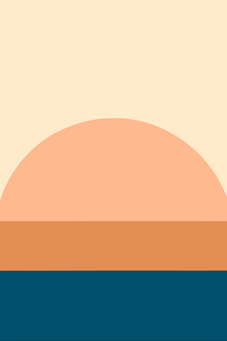 Painting by Numbers Art Minimalism Sunset Sea