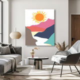 Painting by Numbers Art Minimalism Sunrise Behind The Mountains