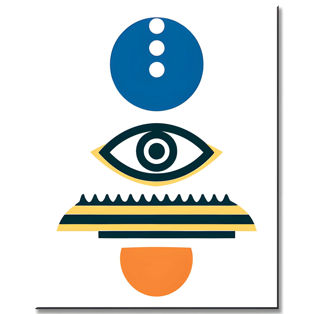 Painting by Numbers Art Minimalism Eye Colorful Circles