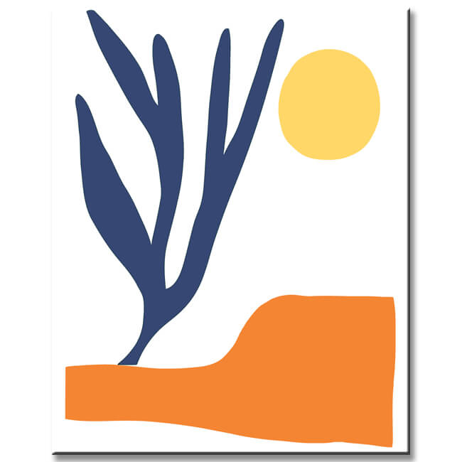 Painting by Numbers Art Minimalism Plant in The Desert