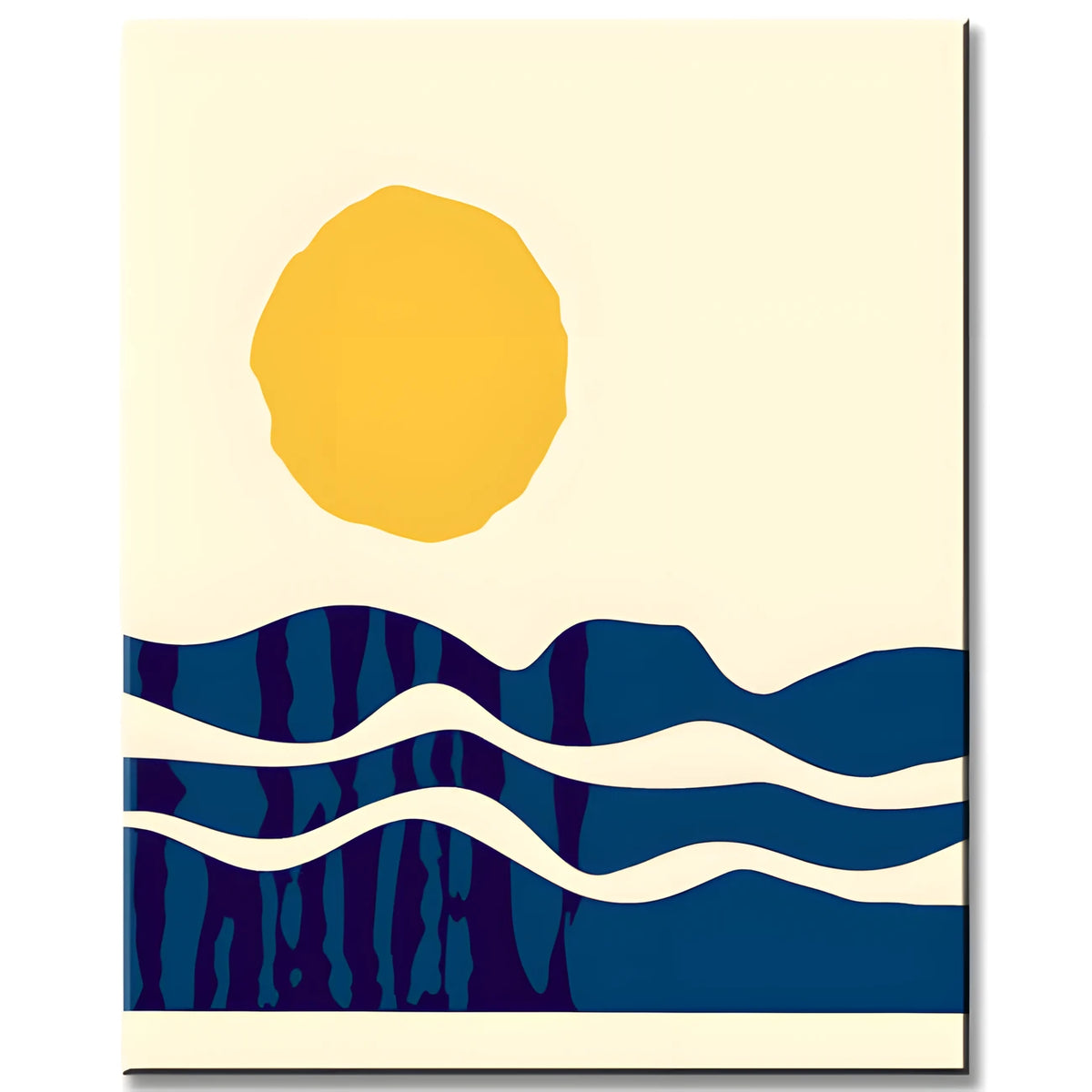 Painting by Numbers Art Minimalism Sun and Waves