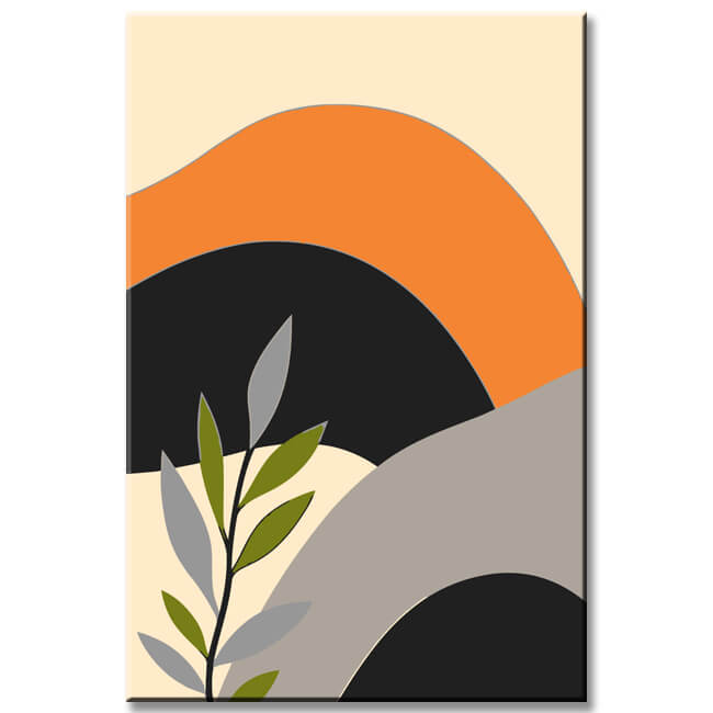 Painting by Numbers Art Minimalism Plant Between Two Mountains