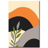 Painting by Numbers Art Minimalism Plant Between Two Mountains