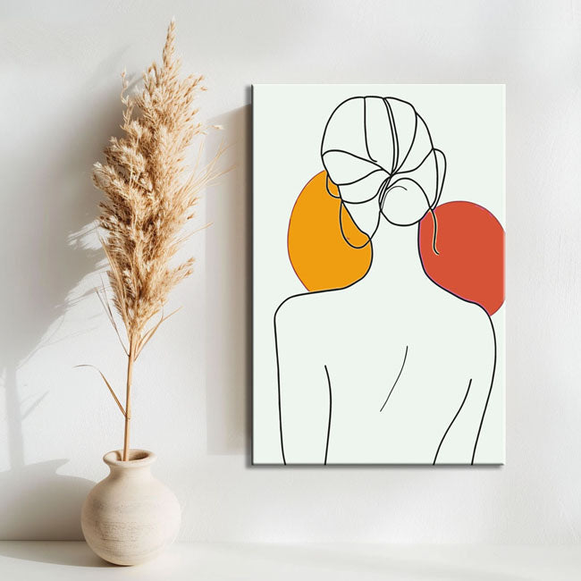 Painting by Numbers Art Minimalism Line Drawing Woman Back