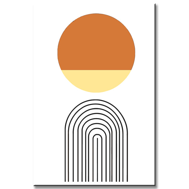 Painting by Numbers Art Minimalism Two Hemispheres on A Rainbow