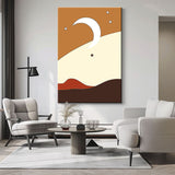Painting by Numbers Art Minimalism Crescent Moon with Stars
