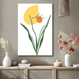 Painting by Numbers Art Minimalism Line Drawing with Plant Leaf