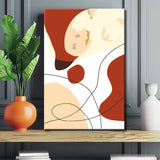 Painting by numbers minimalism drawing and colorful leaves