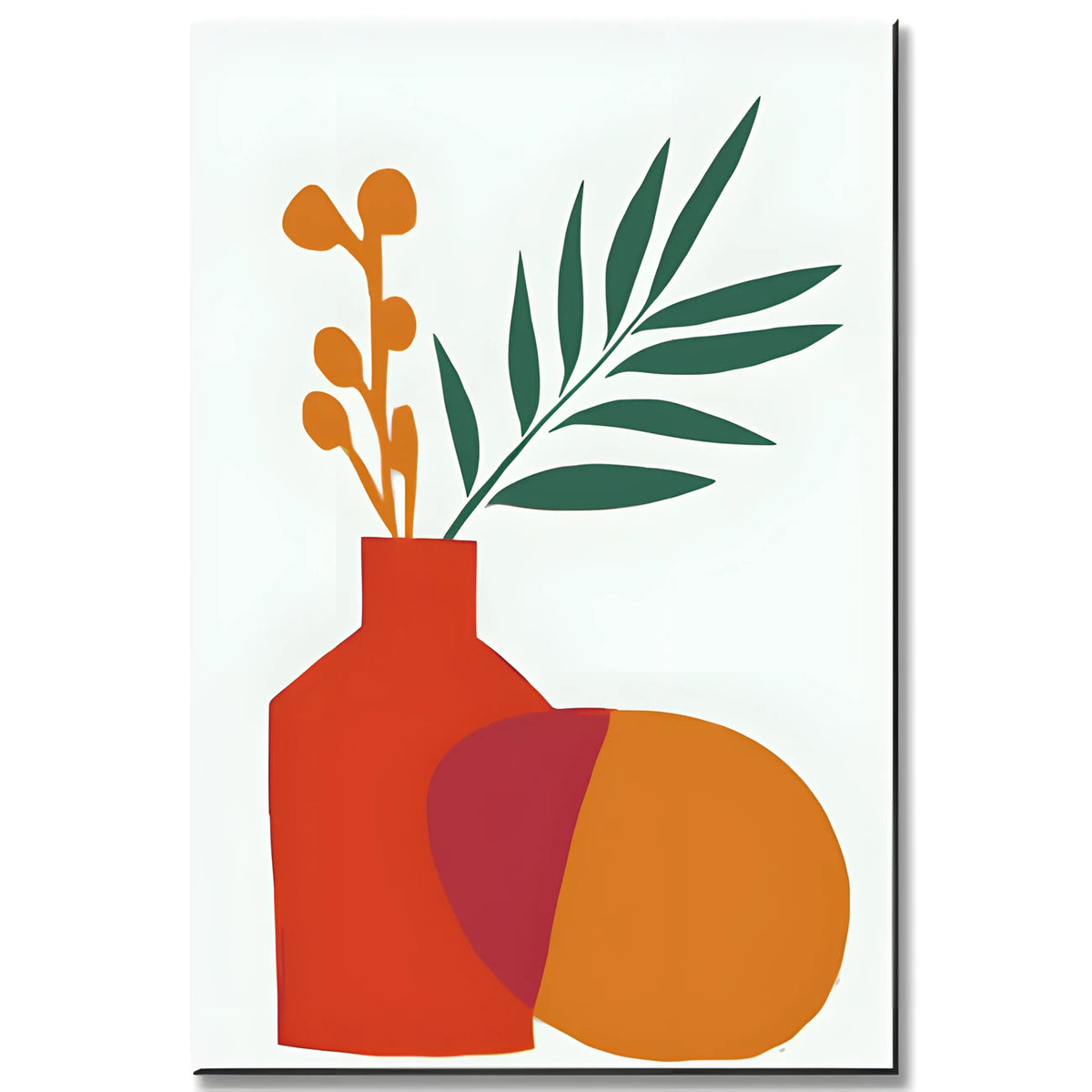 Painting by Numbers Art Minimalism Leaf in Vase