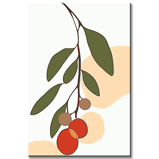Painting by Numbers Art Minimalism Plant with Fruits