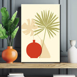 Painting by numbers art minimalism two palm leaves