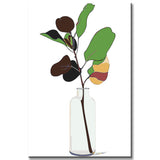 Painting by Numbers Art Minimalism Plant with Heart Leaf