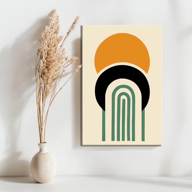 Painting by Numbers Art Minimalism Sphere Semicircle Lines