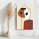 Painting by Numbers Art Minimalism Line Drawing Man with Hat and Cane