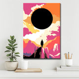 Painting by Numbers Art Solar Eclipse in The Pink Mountains