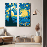 Painting by Numbers Art Abstract Art Starry Night Two-Part
