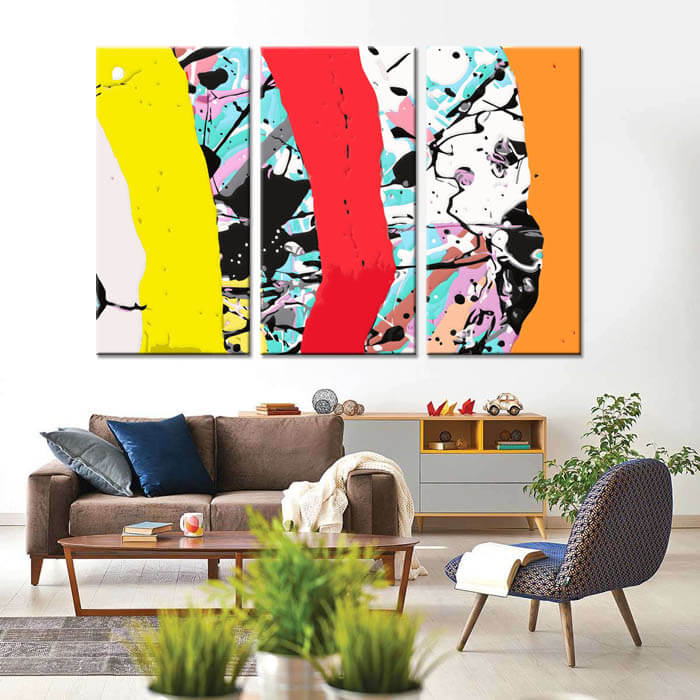 Painting by Numbers Art Abstract 3-Panel
