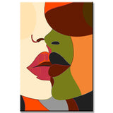 Painting by Numbers Minimalism Art Kiss