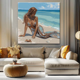 Painting by Numbers Art Nude Naked Woman on The Beach