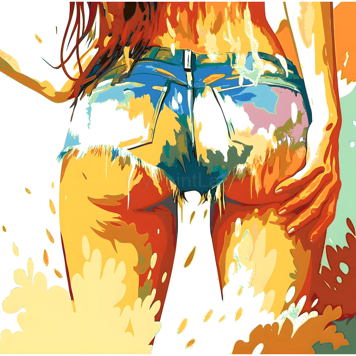 Painting by Numbers Nude Art Colored Bottom