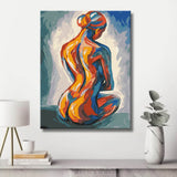 nude woman back expressive DIY art wall decor modern artwork
