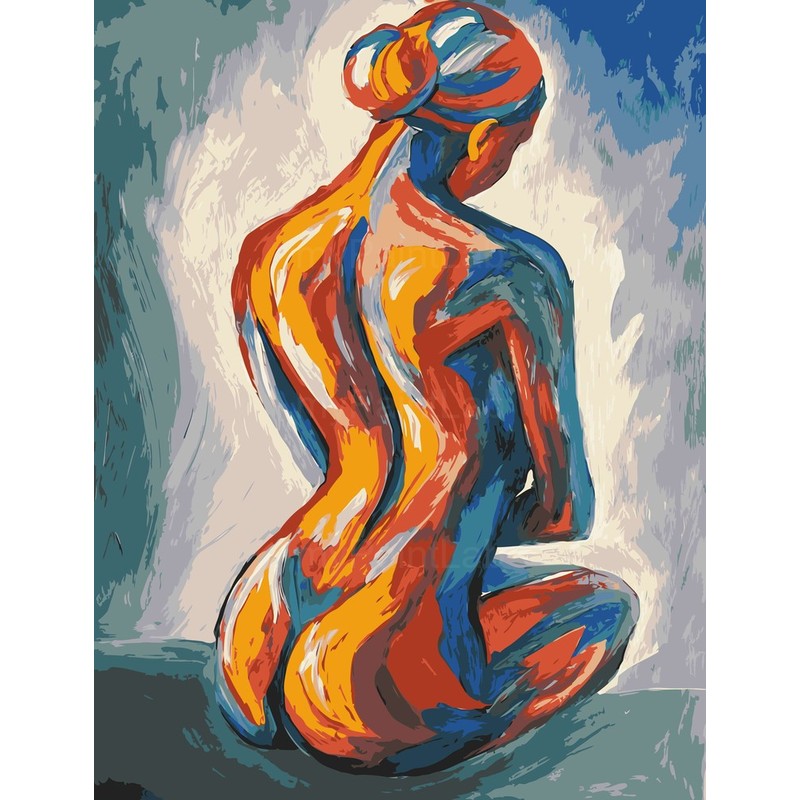 nude woman back expressive