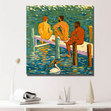 Paint by Numbers nude men nature DIY art wall decor modern artwork