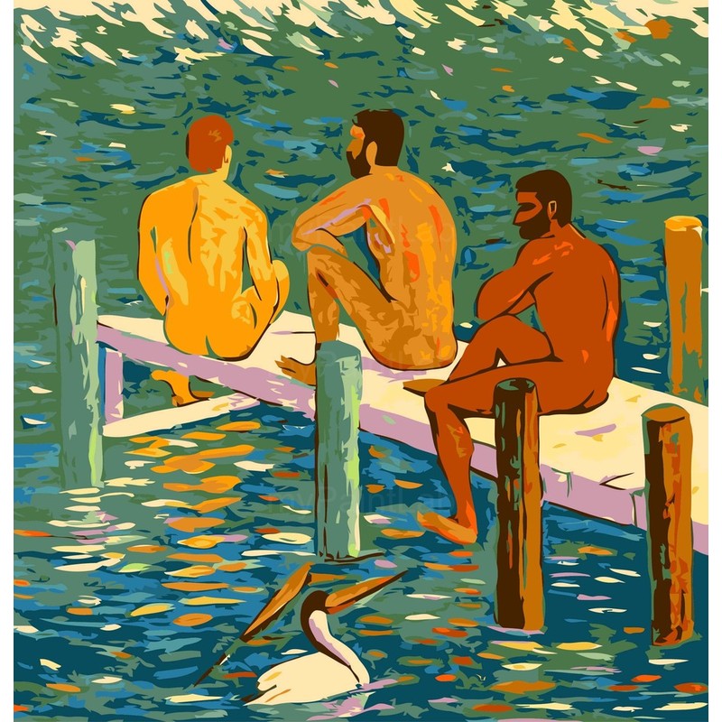 Paint by Numbers nude men nature