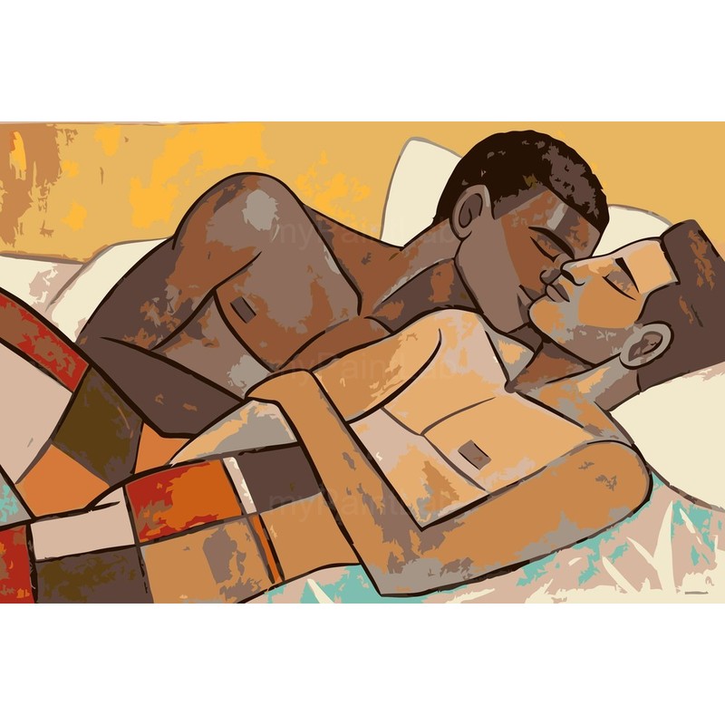 Paint by Numbers nude couple modern