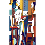 Paint by Numbers nude two women geometric modern