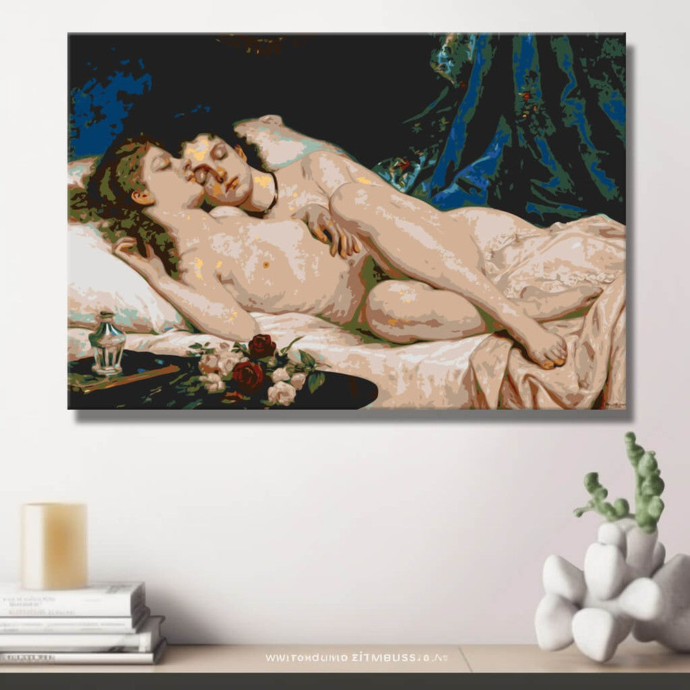 Paint by Numbers nude couple classic DIY art wall decor modern artwork