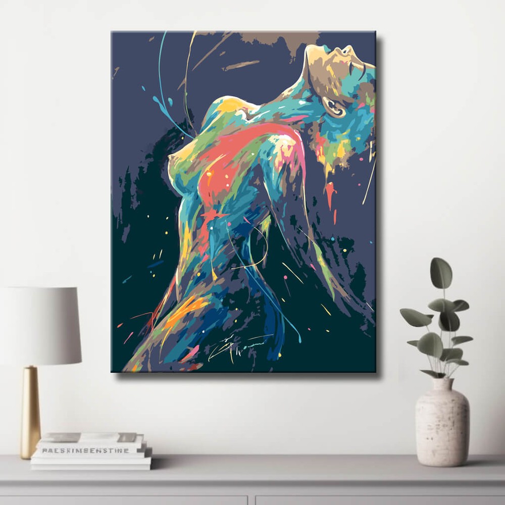 Paint by Numbers nude woman abstract DIY art wall decor modern artwork