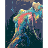 Paint by Numbers nude woman abstract