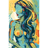DIY Paint by Numbers Nude Woman Colorful Portrait Kit