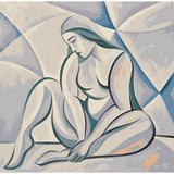 DIY Paint by Numbers Nude Woman Sitting Minimalist Kit