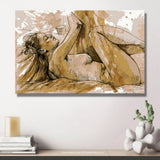 Paint by Numbers nude woman sketch lying DIY art wall decor modern artwork