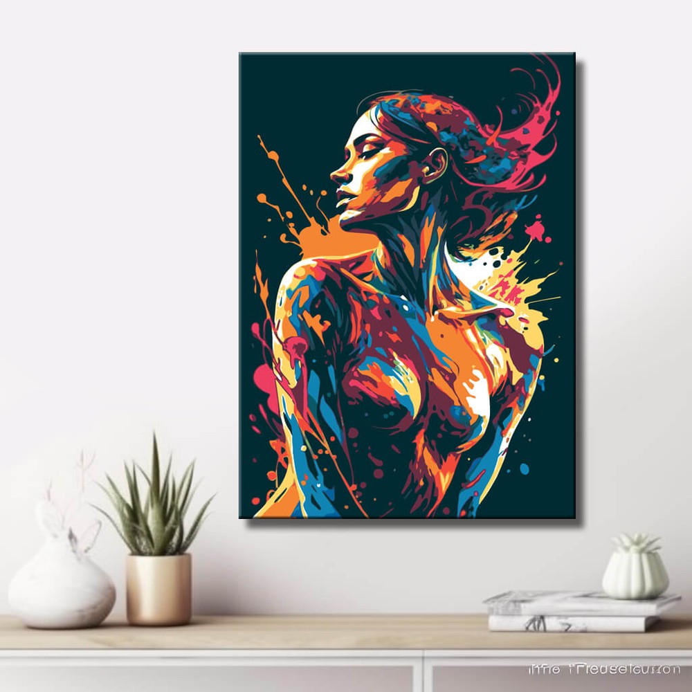 nude woman abstract colorfulPaint by Numbers Nude Woman Abstract Colorful Portrait DIY art wall decor modern artwork