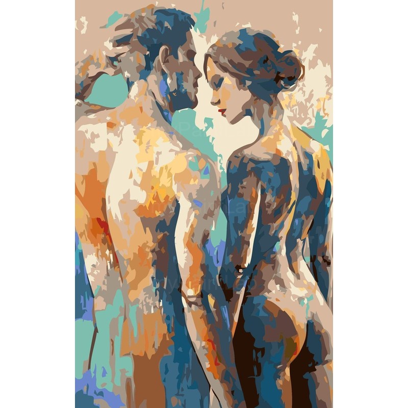 nude couple intimate modern art